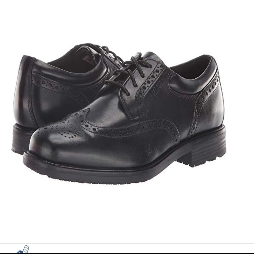 Adidas Rockport Black Waterproof Wingtip Oxford